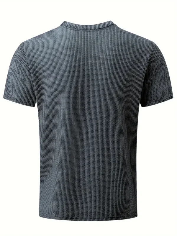 Men'S Summer Casual Crew Neck T-Shirt, - Image 3